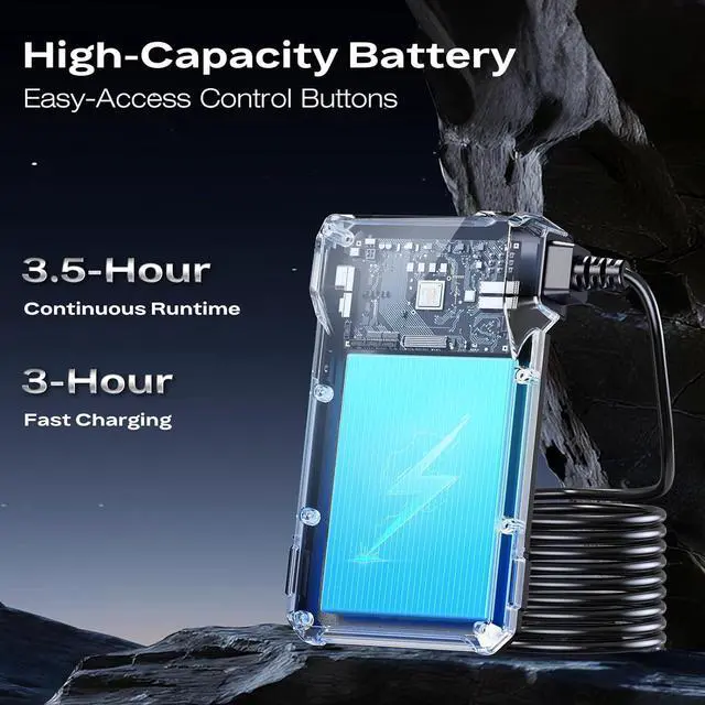 Alt view image 7 of 7 - Endoscope Borescope Camera with Light, 4.3" IPS 1920P HD Inspection Camera, 7.9mm IP67 Waterproof with 8 Adjustable LEDs, 16.4FT Semi-Rigid Snake Cable for Sewer, Automotive Engine, Pipe, HVAC