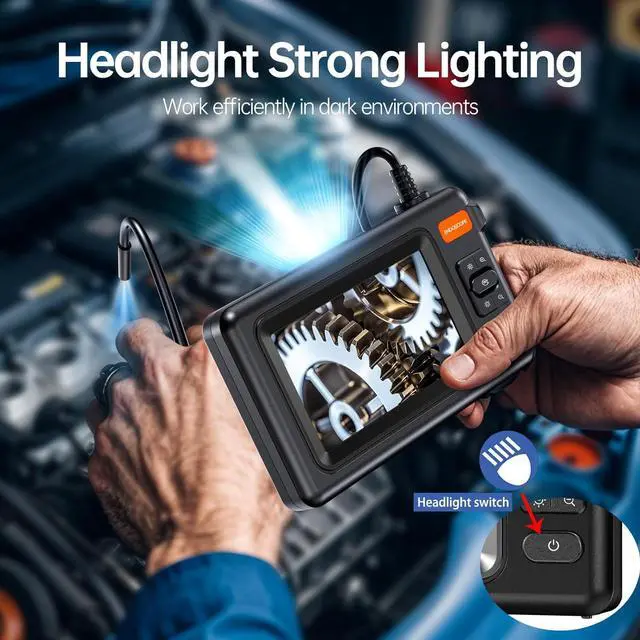 Alt view image 5 of 6 - Endoscope Camera with Light,Anhendeler Borescope, IP67 Waterproof Endoscope, 1080P HD Inspection Camera, Borescope Camera with Light, Snake Camera, 16.5ft Endoscope Camera, Gadgets for Men (16.5FT)