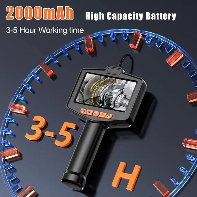 Alt view image 5 of 6 - Endoscope Camera with Light, 4.3" IPS Screen Borescope, IP67 Waterproof, Snake Camera for Automotive, Pipe, Wall (6.6FT Single Lens)