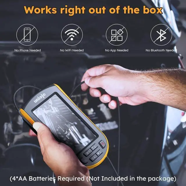 Alt view image 3 of 7 - 5.2mm Borescope, Endoscope Camera with Light, IP67 Waterproof Sewer Camera with 4.3" LCD Screen, 1080P HD with 8 LED Lights, 32GB Card, Carrying Case, Gadgets for Men & Tools for Men