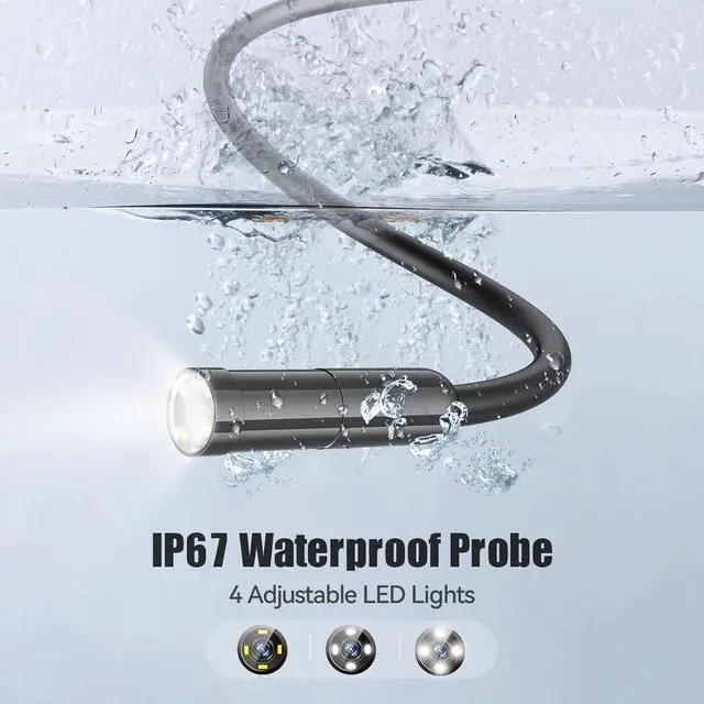Alt view image 4 of 7 - 5MP Auto-Focus Endoscope, Teslong 3rd Generation USB Borescope with 5.0 Megapixel Inspection Camera, 16.5ft Waterproof Semi-Rigid Cable & Adjustable Led Lights Probe for Android Phone Windows MacBook