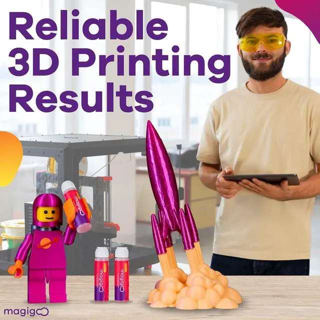 Alt view image 7 of 7 - MO2016 All-in-One 3D Printer Adhesive Glue - ABS, PLA, PETG, HIPS, and TPU Flex Filament on Glass, Flex Plate, PEI, Buildtak, Kapton - 3D Printing Accessories, Supplies, and Materials (50mL)