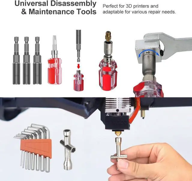 Alt view image 7 of 7 - 82 Pcs 3D Printer Tool Kit with Case, 3D Printing Tools with Accessories of Deburring Tool, Nozzle Cleaning Kit, Screwdriver Kit, Tube Cutter for 3D Print Removing, Cleaning, Finishing, Carving