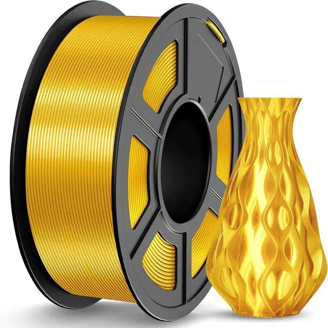 Main image of JAYO Silk PLA Filament 1.75mm Gold 1.1KG, Metal-Like Shiny 3D Printer Filament Dimensional Accuracy +/- 0.02mm, 1.1kg Spool(2.4lbs), Fits for Most FDM 3D Printers