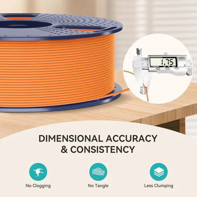 Alt view image 5 of 7 - SUNLU PLA Matte 3D Printer Filament 1.75mm, PLA Filament 1kg Spool (2.2lbs), Dimensional Accuracy +/- 0.02mm, Matte White PLA