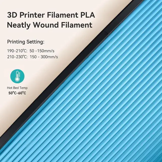 Alt view image 6 of 7 - SUNLU PLA Matte 3D Printer Filament 1.75mm, PLA Filament 1kg Spool (2.2lbs), Dimensional Accuracy +/- 0.02mm, Matte White PLA