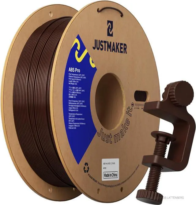 Main image of ABS PRO (ABS+) 3D Printer Filament, Upgraded Strength Heat Resistant Filament, Cardboard Spool, Dimensional Accuracy +/-0.03mm, 1.75mm, 1 kg (2.2 lbs), Chocolate