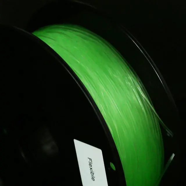 Alt view image 3 of 5 - SainSmart - 540GID Flexible TPU 3D Printing Filament, Glow in The Dark, Luminous Green, 1.75 mm, 1 kg, Dimensional Accuracy +/- 0.05 mm