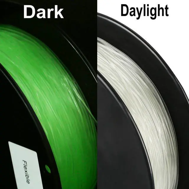 Alt view image 4 of 5 - SainSmart - 540GID Flexible TPU 3D Printing Filament, Glow in The Dark, Luminous Green, 1.75 mm, 1 kg, Dimensional Accuracy +/- 0.05 mm