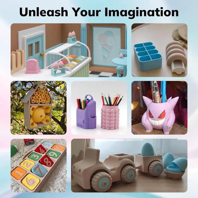 Alt view image 4 of 7 - AMOLEN Matte PLA 3D Printer Filament, Ice Blue PLA Filament 1.75mm with Smooth Matte Finish, 3D Printing Filament for Most FDM 3D Printers, Dimensional Accuracy +/- 0.02mm, 1kg Spool (2.2lbs)