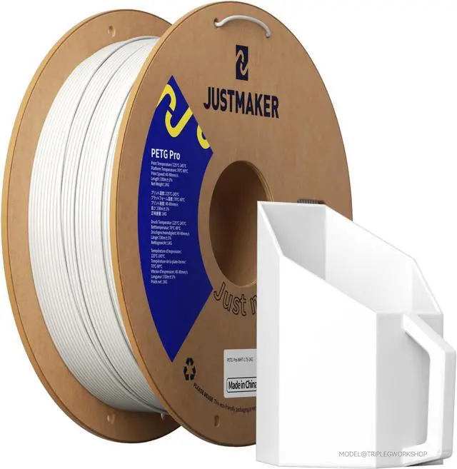 Main image of PETG Pro (PETG+) 3D Printer Filament, Updated Stronger Impact Resistance, Dimensional Accuracy +/-0.03mm, 1.75mm, 1 kg, White