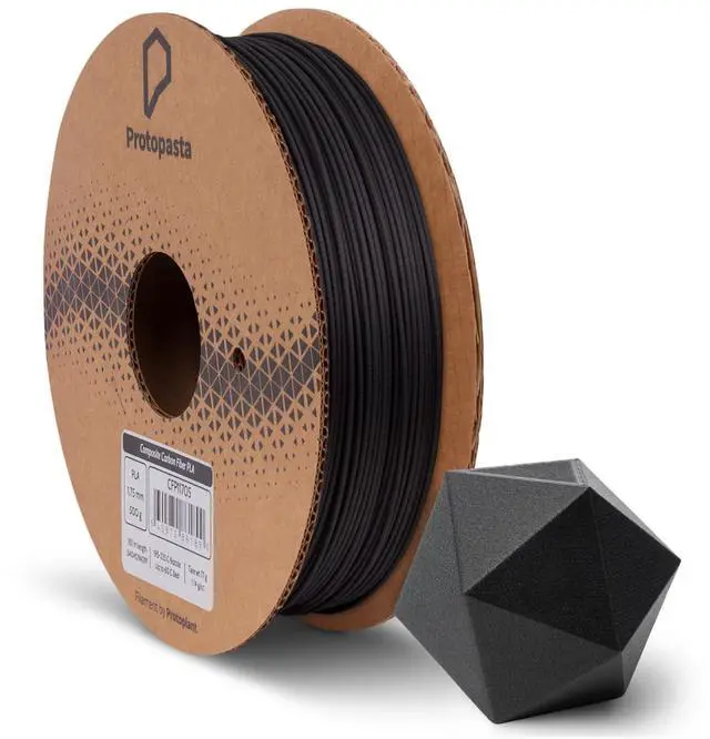 Main image of Protopasta 3D Printer Filament, PLA Filament 1.75mm, Composite Carbon Fiber PLA, 500g Spool