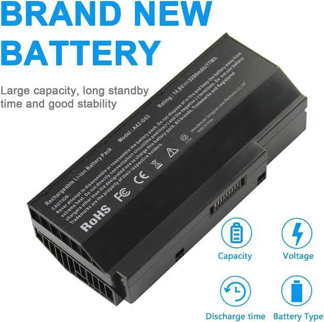 Alt view image 4 of 7 - Fancy Buying 8 Cells A42-G53 Laptop Battery for Asus G73 G73g G73s G73j G73jh G73jw G53j G53 G53s G53sx G53sw G73JH-BST7 G73JH-BST7 G73JH-RBBX09 G73JH-RBBX09 G73JH-X3 G73JH-X5 G73JQ G73JW-FHD-TZ152V