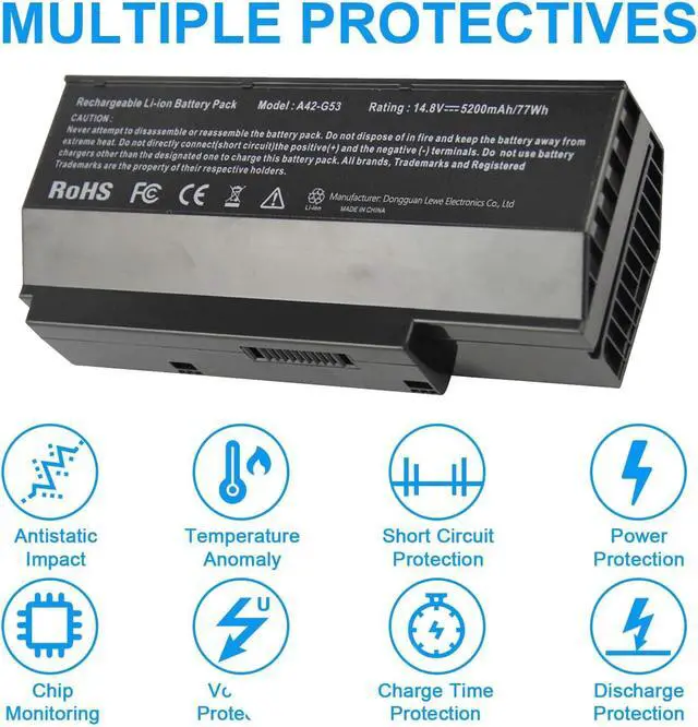 Alt view image 5 of 7 - Fancy Buying 8 Cells A42-G53 Laptop Battery for Asus G73 G73g G73s G73j G73jh G73jw G53j G53 G53s G53sx G53sw G73JH-BST7 G73JH-BST7 G73JH-RBBX09 G73JH-RBBX09 G73JH-X3 G73JH-X5 G73JQ G73JW-FHD-TZ152V