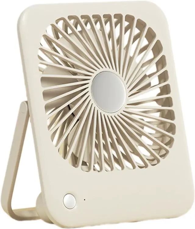 Main image of Desk Fan Battery Rechargeable 2000mAh 180° Foldable Portable Table Fan, 3 Speeds Adjustable Long Time Battery-life personal fan for Home Travel Outdoor Office for Women Men Gift-White