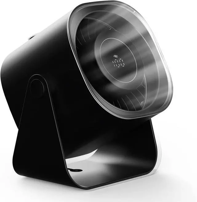 Main image of Desk Fan Battery Rechargeable 5000mAh Fold able Portable Table Fan, 100 speeds Adjustable Long Time Battery Operated fan for Home Travel Outdoor Office for Women Men Gift - Black