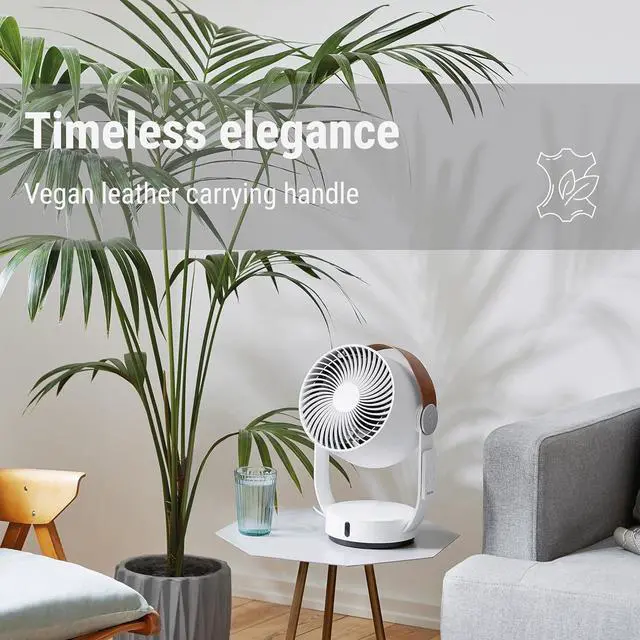 Alt view image 4 of 5 - Stadler Form 3D air circulator Leo, fan with horizontal and vertical swing mode, wide range of up to 26 feet, white with remote control