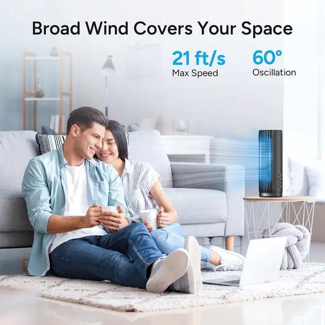 Alt view image 5 of 7 - DR.PREPARE Desk Fans for Bedroom, 12 Inch Portable Table Fan, 28 dB Quiet Fan with Remote, 3 Speeds, 60° Oscillation & 12H Timer for Office, Bedroom, Desktop