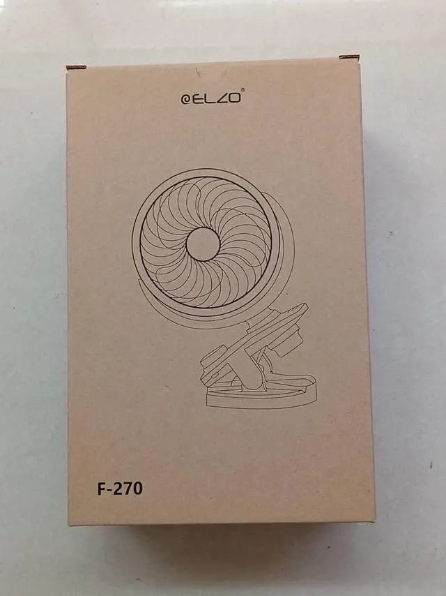 Alt view image 7 of 7 - ELZO Clip on Fan, 5000mAh Mini USB Desk Auto Oscillating Small Fan, 360° Rotation Rechargeable Stepless Speed, Super Quiet Portable Fan for Office Stroller Car Camping Travel, Black