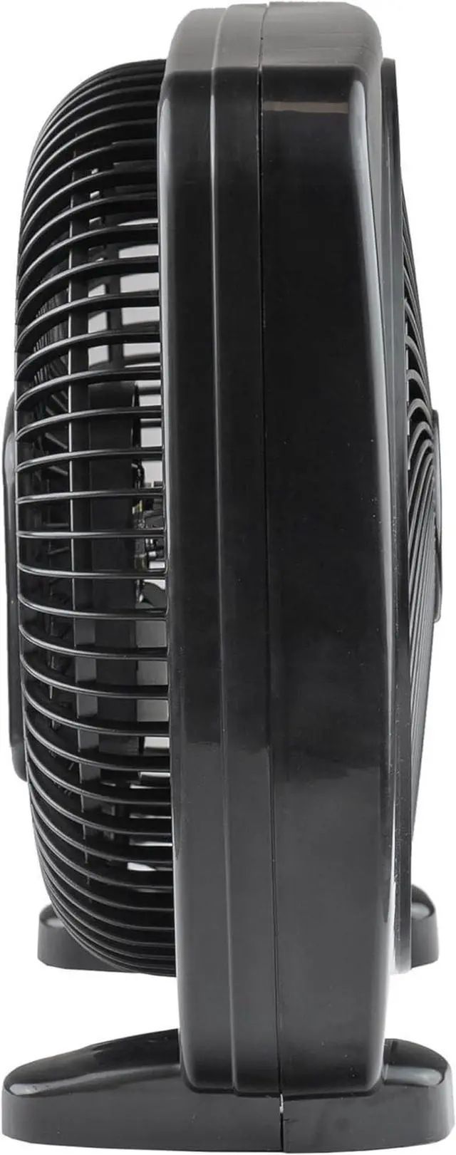 Alt view image 3 of 7 - Comfort Zone Box Fan, 9 inch Portable Desk fan, Quiet 3 Speed Mini Fan for Bedroom, Electric Bedside Table Fan, Black