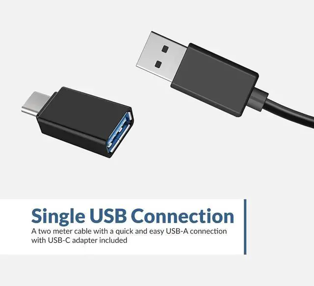 Alt view image 3 of 7 - Cyber Acoustics USB Speaker Bar (CA-2890)  Stereo USB Powered Speaker, Easily Clamps to Monitor, Convenient Controls