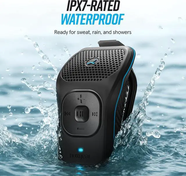 Alt view image 6 of 7 - noxgear 39g Wearable Bluetooth Speaker, Magnetic Mini Clip-On, Waterproof Up to 15 Hours Playtime | Clip On Bluetooth, Wearable Speaker with Microphone, 100ft Range