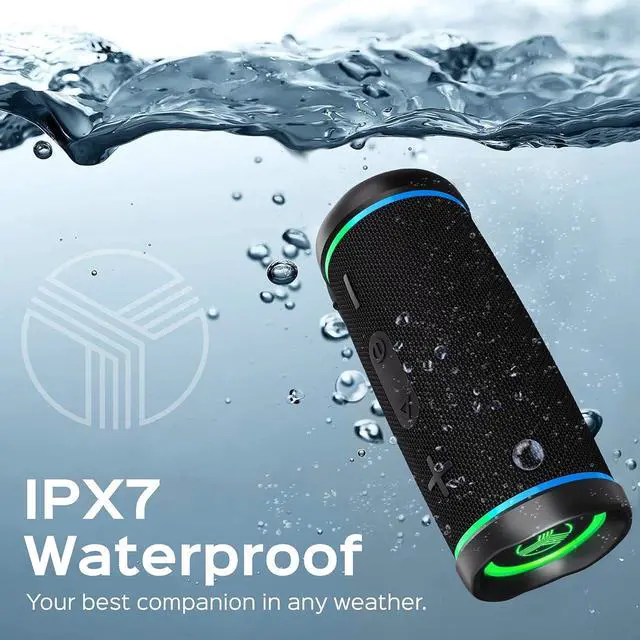 Alt view image 4 of 7 - TREBLAB HD77 Bluetooth Speaker - Powerful 360° Sound with Impactful Bass, 30W Portable Wireless Audio, 20H Battery, IPX7 Waterproof, TWS Stereo, Shockproof Design for Outdoor, Beach, Pool, Jobsite