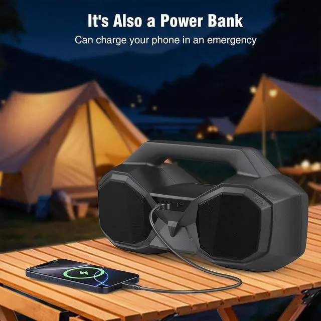 Alt view image 7 of 7 - KMAG Bluetooth Speaker Wireless, 80W Loud Speaker with Deeper Bass, IPX7 Waterproof, 20H Playtime, Cool Lights, TWS, Portable Speaker for Home, Outdoor, Workshop, Party, Gift for All