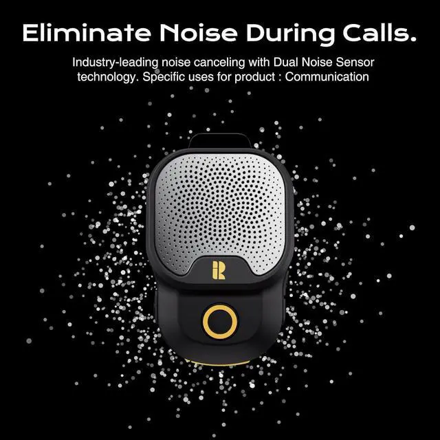 Alt view image 4 of 6 - Wearable Bluetooth V5.3 Speaker, 30H Working Time Clip-On Wireless Jobsite Water-Resistant Portable Speaker, Built-in ENC Mic for Hands-Free Music/Calls, IPX7 Waterproof, TWS Portable Speaker