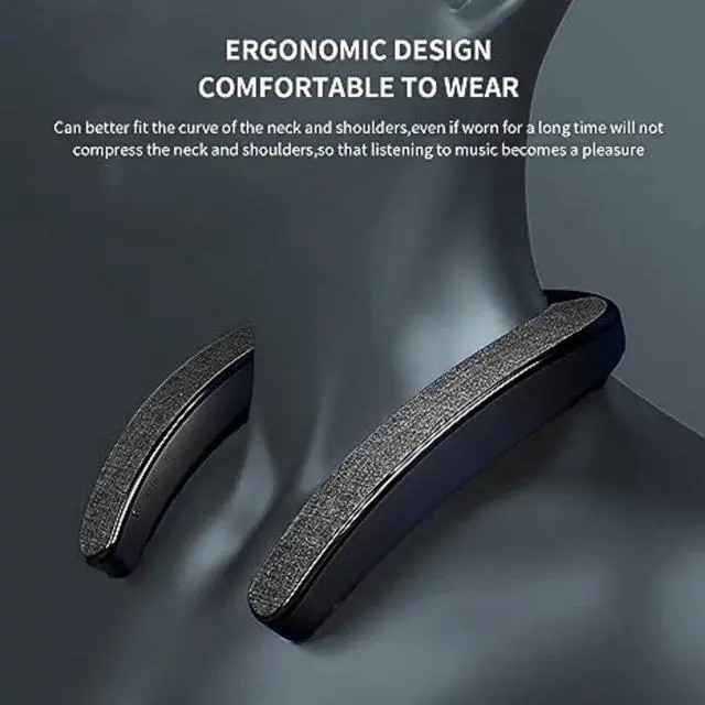 Alt view image 5 of 7 - Neck Speaker, Bluetooth 5.3 Built-in mic, Wearable Neckband Speakers 3D Stereo Surround Sound (Black)