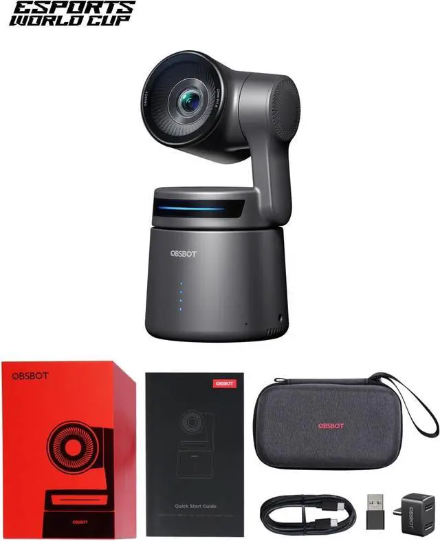 Alt view image 2 of 7 - OBSBOT Tail Air NDI Streaming Camera 4K, AI Tracking PTZ Camera with Intelligent APP, Gesture Control, HDMI/USB-C/Wireless Webcam, Video Camera Live Stream for YouTube, Chruch, Worship, Creator, etc.