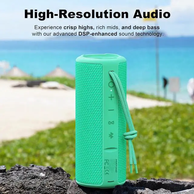 Alt view image 2 of 7 - MIATONE Boombox Portable Bluetooth Speaker Gifts for Her Him Women Men - Green