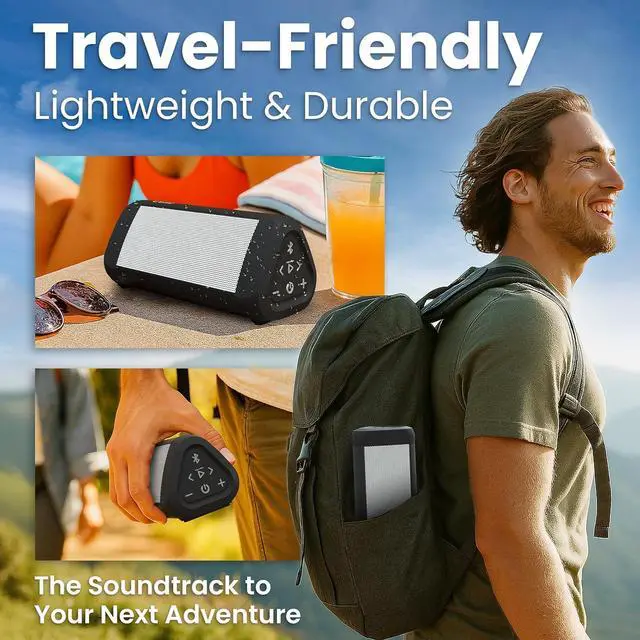 Alt view image 5 of 7 - OontZ Ultra Portable Bluetooth Speaker 5.0 - IPX7 Waterproof, 14W Enhanced Sound, 20-Hr Battery, 100ft Wireless Range, Deep Bass and Clear Audio, Durable Shower Speaker for Pool or Beach (White)