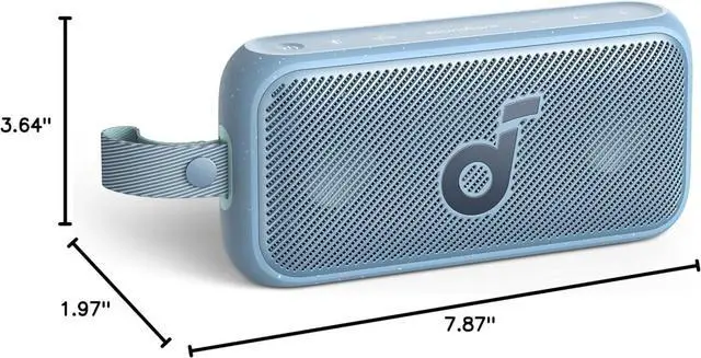 Alt view image 7 of 7 - Soundcore Motion 300 by Anker, Bluetooth Speaker, Wireless Hi-Res Portable Speaker, IPX7 Waterproof, BassUp, Bluetooth 5.3, 30W Stereo Sound, 13H Playtime for Home, Shower, Outdoor, and Travel - Blue