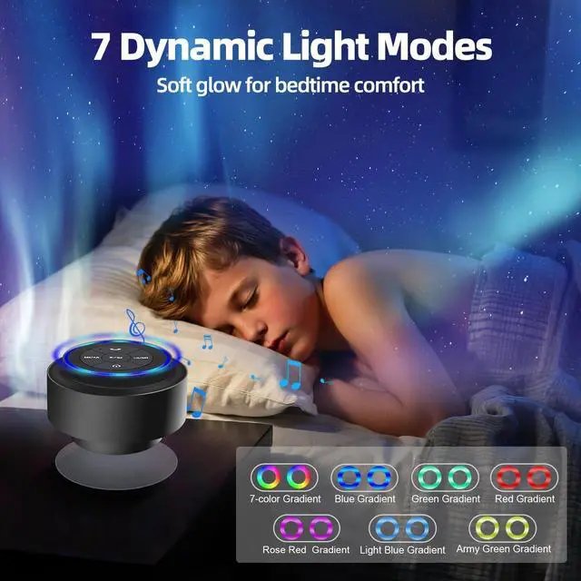 Alt view image 5 of 7 - Mini Bluetooth Shower Speaker with Suction Cup, Wireless Shower Speaker Bluetooth Waterproof, IP67 Floating Waterproof Bathroom Speaker with LED Light, Ideal Gifts for Men Women Kids