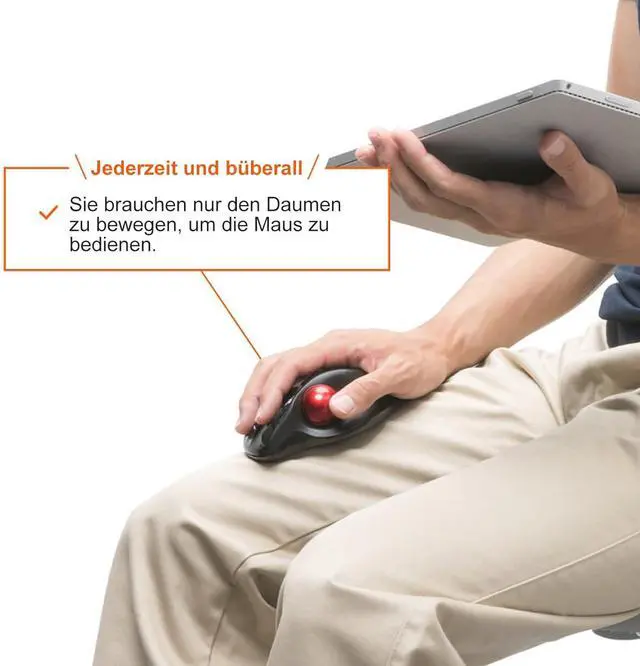 Alt view image 7 of 7 - SANWA Wired Ergonomic Trackball Mouse, Programmable Roller Ball Mice, Tilt Scroll, 400/800/1200/1600 DPI, Computer trackball & Finger Rest, Compatible with Mac, Windows, Laptop, Chrome OS, Black