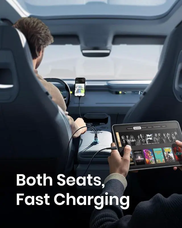Alt view image 5 of 7 - INIU USB C Car Charger, 66W USB-C & USB-A Fast Charging Cigarette Lighter Adapter, Car Power Adapter PD QC3.0 Mini Car Phone Charger, for iPhone 16 15 14 Pro Max Samsung Galaxy S25 S24 S23, iPad Pro