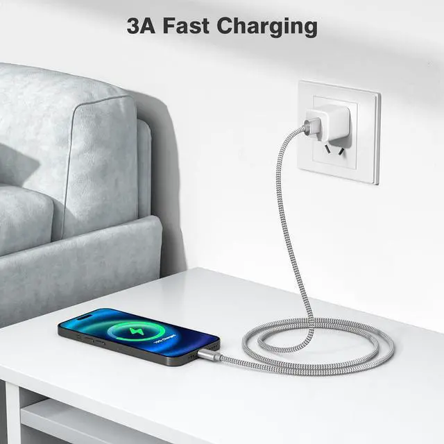 Alt view image 5 of 7 - Elebase iPhone 16 15 Pro Max Charger Cord 1.5/3.3/6.6FT 3 Pack,USB to USB Type C Car Charging Cable,USBC Power Cable for New Apple iPad mini Air,Airpods 4,Samsung Galaxy S25 S24 S23 Plus Ultra,Z Flip