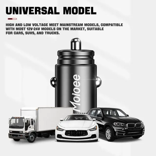 Alt view image 7 of 7 - USB C 60W Car Charger Fast Charge, 30W PD& 30W QC3.0 Fast Charge with Metal Body, Flush Fit Pull Ring Style Universal for iPhone 13/13 Pro/12/12 Pro Max/XS/XR, Samsung Galaxy, Car Accessories