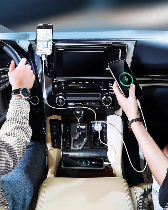 Alt view image 7 of 7 - 67W 3-Port Fast Car Charger for iPhone 16/15 Pro Max, 2-Pack 67Watt USB C Car Charger Adapter Cigarette Lighter & 2x3FT USB-C to C Cable Fast Charging for iPhone 16/16 Pro/15/15 Pro Max/Plus, iPad