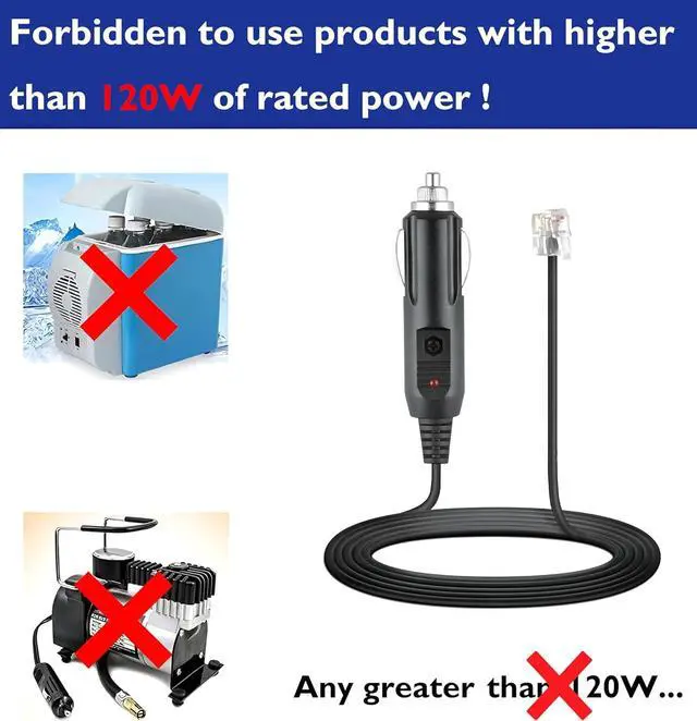 Alt view image 7 of 7 - Universal 12V Car Charger(Max 10A) + 5V DC Power Cable,with 11 Connectors for DVD Player,Camera,GPS,Bluetooth Speakers,Shaver Fans