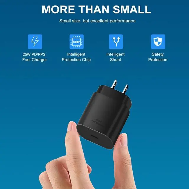 Alt view image 5 of 7 - 25W Super Fast Charger Type C Wall/Car Charger Combo Kit for Samsung Galaxy S25 S24 S23 S22 S21 Ultra Plus A53 A52 A14 A15 A25 A42 A32 Xcover 7 6 iPhone 1615 Pro Max Pixel 8 7 6a Moto LG USB C Cable