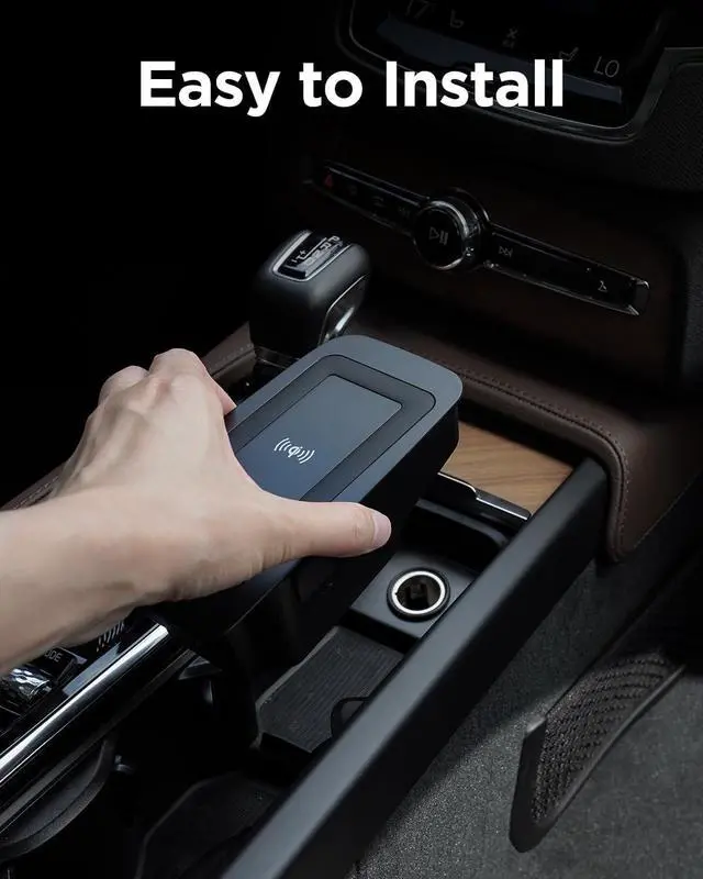 Alt view image 5 of 7 - Car Wireless Phone Charger for Volvo 2017-2025 XC90 XC60 S90 S60 V90 V60 2025 2024 2023 2022 2021 2020 2019 2018 2017 Center Console Accessories Charging Pad