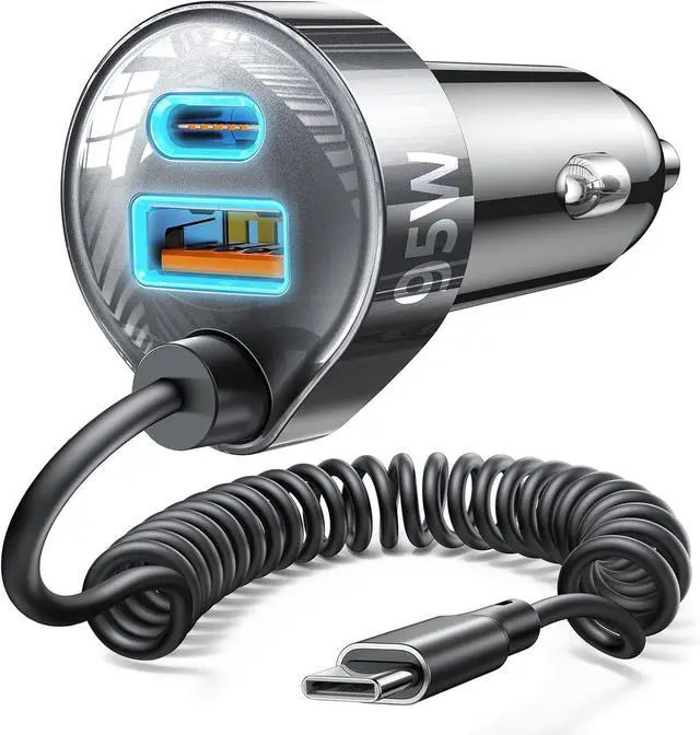 Main image of LISEN 95W Car Charger USB C Fast Charging for iPhone 16 15 Pro Max,Super Fast Type C Car Charger Adapter Fit iPhone 16e 15 Pro Max Plus,iPad Pro,Samsung Galaxy S25 S24 Ultra,Pixel,Android,Black