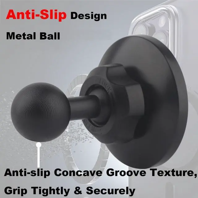 Alt view image 5 of 7 - Magnetic Phone Holder for Ram Mount, 1" (25mm) Ball Mount for Magsafe for Ram B Size Socket