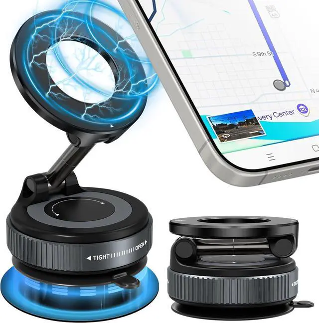 Main image of Car Phone Holder for Magsafe, 360° Adjustable Car Phone Mount, 78+LBS Strongest Suction & 4200gf Powerful Magnetic, Universal Phone Holders for Your Car Accessories for Women Men