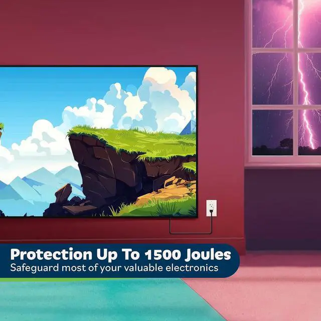 Alt view image 4 of 7 - TOPGREENER Decorator Receptacle Outlet w/Surge Protector and Grounding Indicator, Child Safe, Tamper-Resistant, Self-Grounding, 1500 Joules, 2-Pole, 20A 125V, UL Listed, TGTRSS220R, White