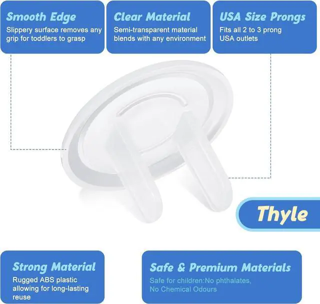 Alt view image 5 of 7 - Thyle 500 Pcs Outlet Covers Bulk Child Baby Proofing Plug for Electrical Outlets Covers Easy Install Socket Sturdy Safe Secure Baby Proofing Kit for Home Office Bulk