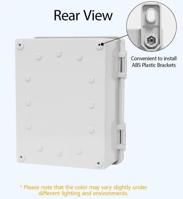 Alt view image 6 of 7 - ABS Plastic Dustproof Waterproof IP65 Junction Box Hinged Shell Universal Electrical Project Enclosure Gray, with PC Transparent Clear Cover 8.7 x 6.7 x 4.3inch(220 x170 x110mm)