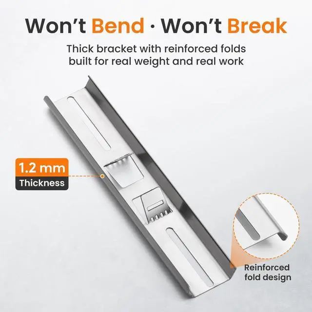 Alt view image 3 of 6 - QILIPSU Pole Mounting Kits, 304 Stainless Steel 9.8" x 1.9" Brackets with Adjustable 28 Inch Clamps for Electrical Boxes, Devices, and Outdoor Applications